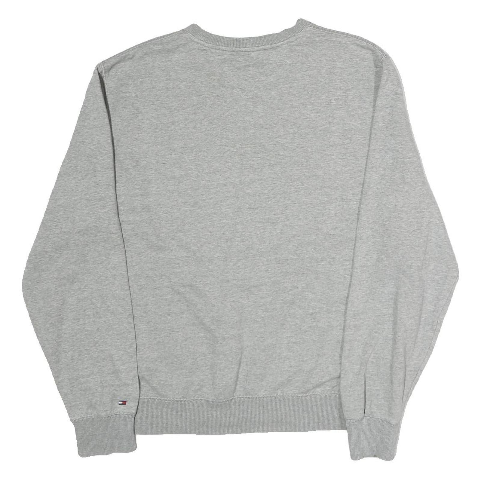 TOMMY HILFIGER Mens Grey Crew Neck M Cotton Sweatshirt Casual Pullover