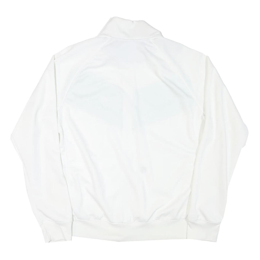 NIKE Mens White & Green Track Jacket XL Polyester Blend Zip Sportswear