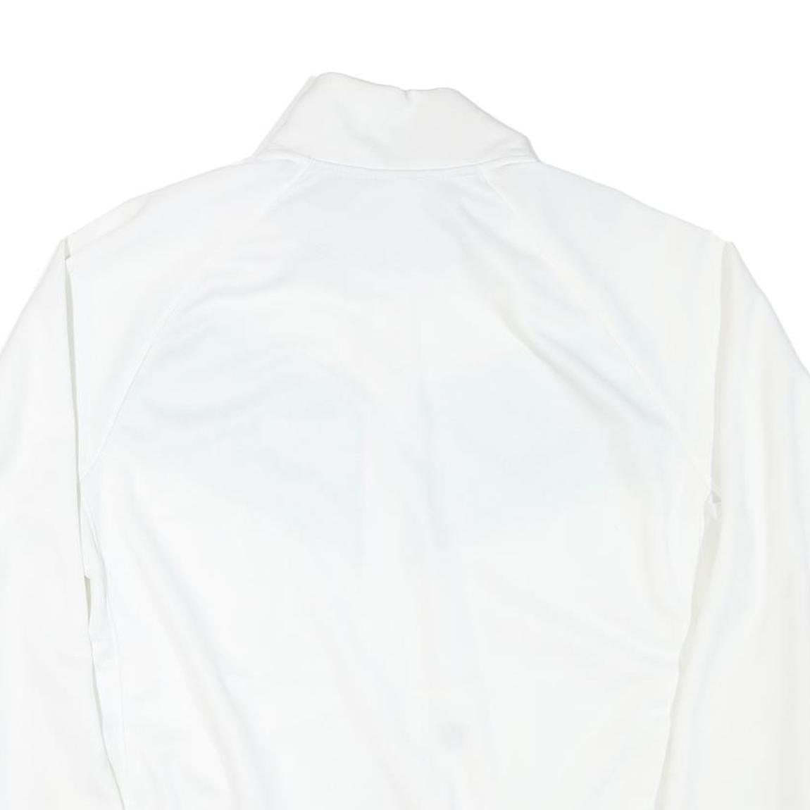 NIKE Mens White & Green Track Jacket XL Polyester Blend Zip Sportswear