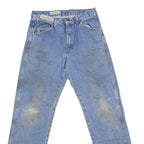 DICKIES Mens Jeans Blue Regular Straight Denim Medium W30 L33 Workwear Zip