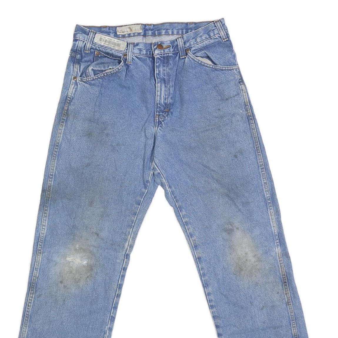 DICKIES Mens Jeans Blue Regular Straight Denim Medium W30 L33 Workwear Zip