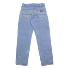 DICKIES Mens Jeans Blue Regular Straight Denim Medium W30 L33 Workwear Zip