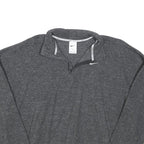 NIKE Womens Grey Plain Pullover Jumper Crew Neck Cotton Blend L