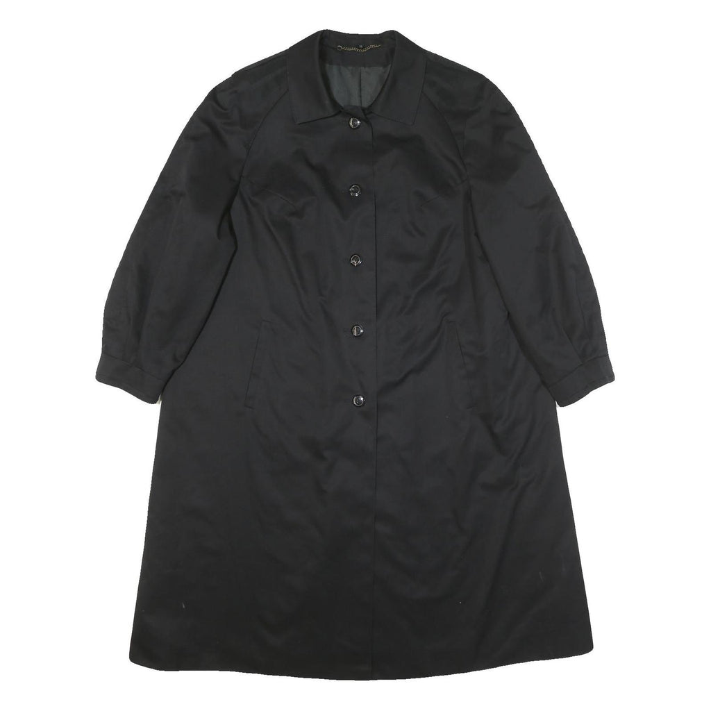 GRAZIL SPEZIAL Womens Black Classic Jacket XL Polyester Blend Button Closure