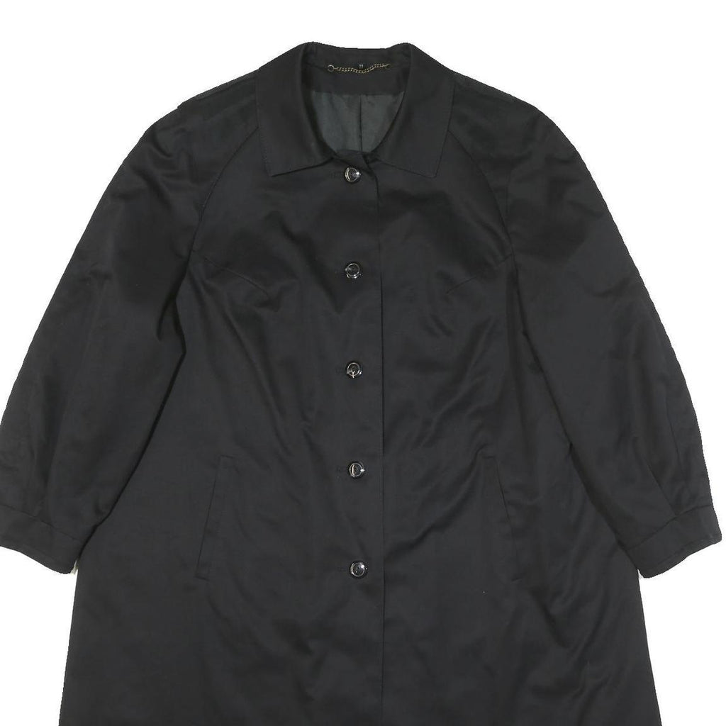 GRAZIL SPEZIAL Womens Black Classic Jacket XL Polyester Blend Button Closure