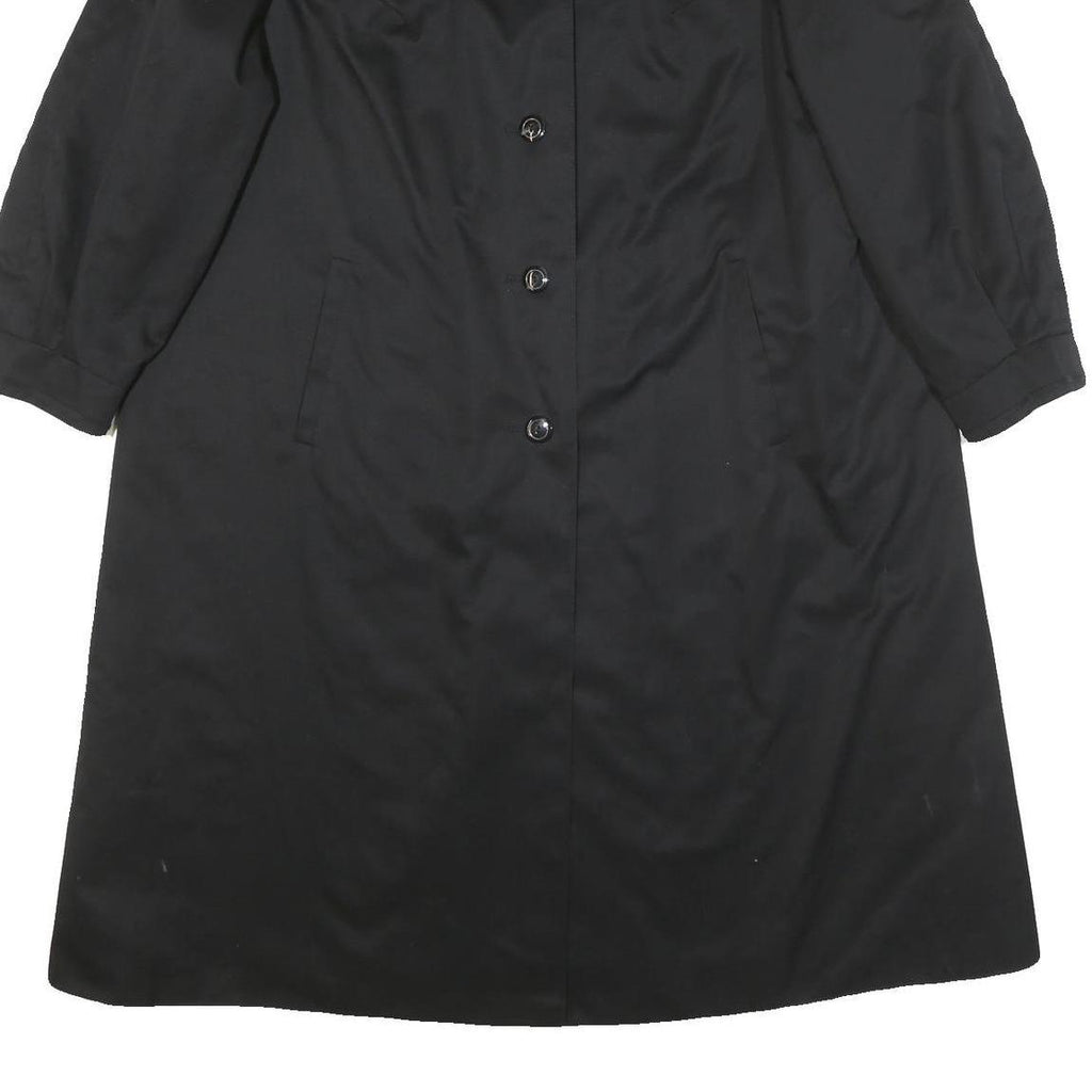 GRAZIL SPEZIAL Womens Black Classic Jacket XL Polyester Blend Button Closure