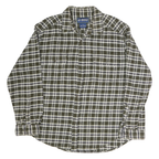 NORTHWEST OUTFITTERS Mens Green & White Check Shirt XL Casual Cotton Blend