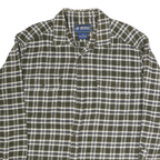 NORTHWEST OUTFITTERS Mens Green & White Check Shirt XL Casual Cotton Blend