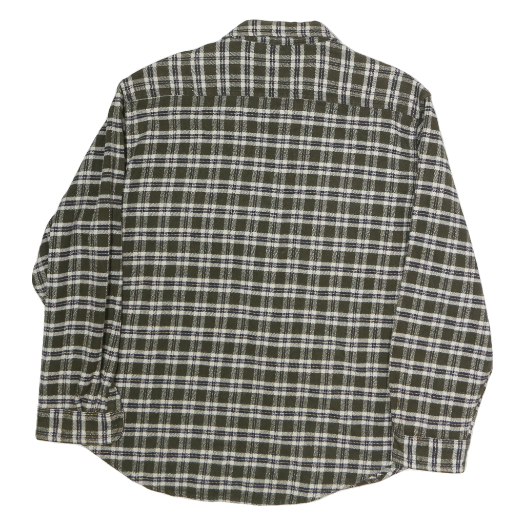 NORTHWEST OUTFITTERS Mens Green & White Check Shirt XL Casual Cotton Blend