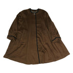 YELL Womens Brown Button Cotton Jacket L Classic Plain Stylish Outerwear