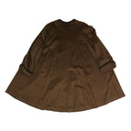 YELL Womens Brown Button Cotton Jacket L Classic Plain Stylish Outerwear