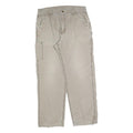 CARHARTT Mens Regular Fit Beige Cotton Blend Zip Trousers W36 L31 Workwear