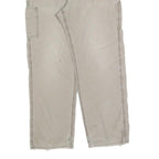 CARHARTT Mens Regular Fit Beige Cotton Blend Zip Trousers W36 L31 Workwear
