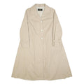 CROYDOR Womens Beige Cotton Button Jacket S Classic Plain Long Sleeve