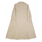 CROYDOR Womens Beige Cotton Button Jacket S Classic Plain Long Sleeve