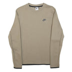 NIKE Mens Beige Sweatshirt Crew Neck S Lightweight Casual Pullover