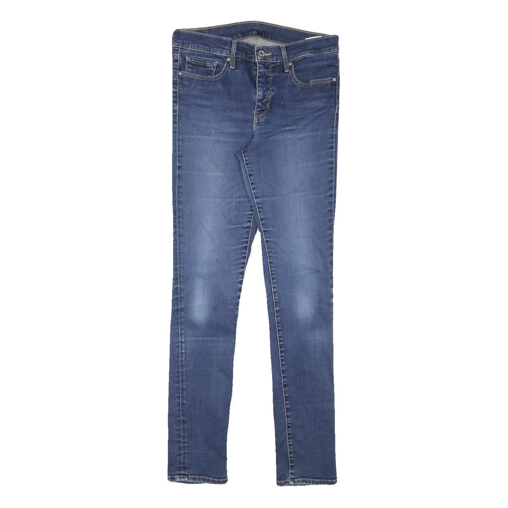 LEVI'S Womens Slim Blue Denim Slim Skinny Jeans W29 L30 Classic Cotton Blend Zip