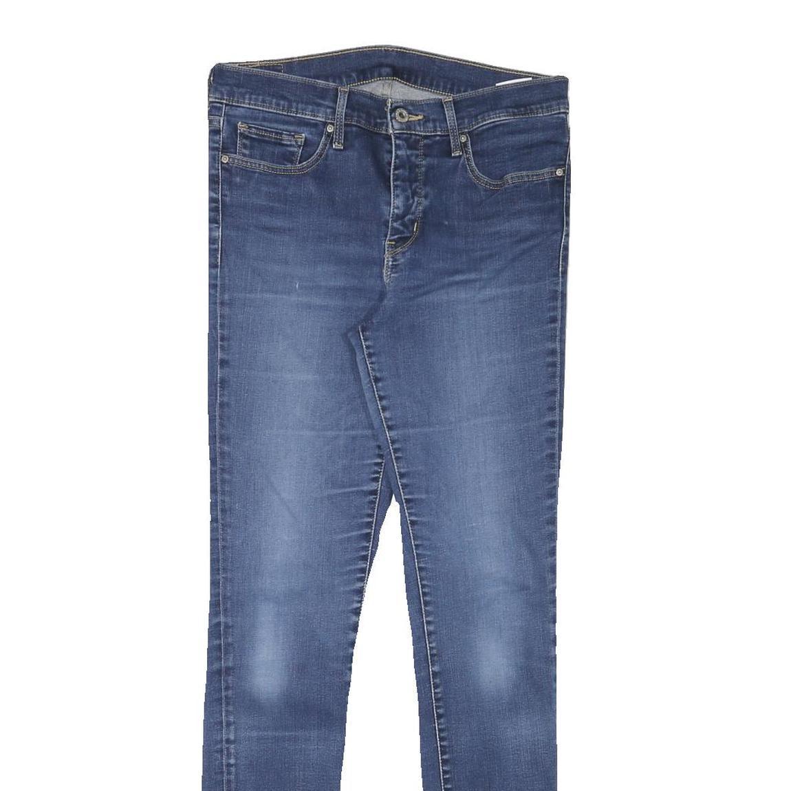 LEVI'S Womens Slim Blue Denim Slim Skinny Jeans W29 L30 Classic Cotton Blend Zip