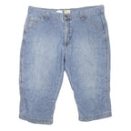 Mens Blue Casual Cotton Blend Shorts XL W42 Relaxed Fit Light Denim Style