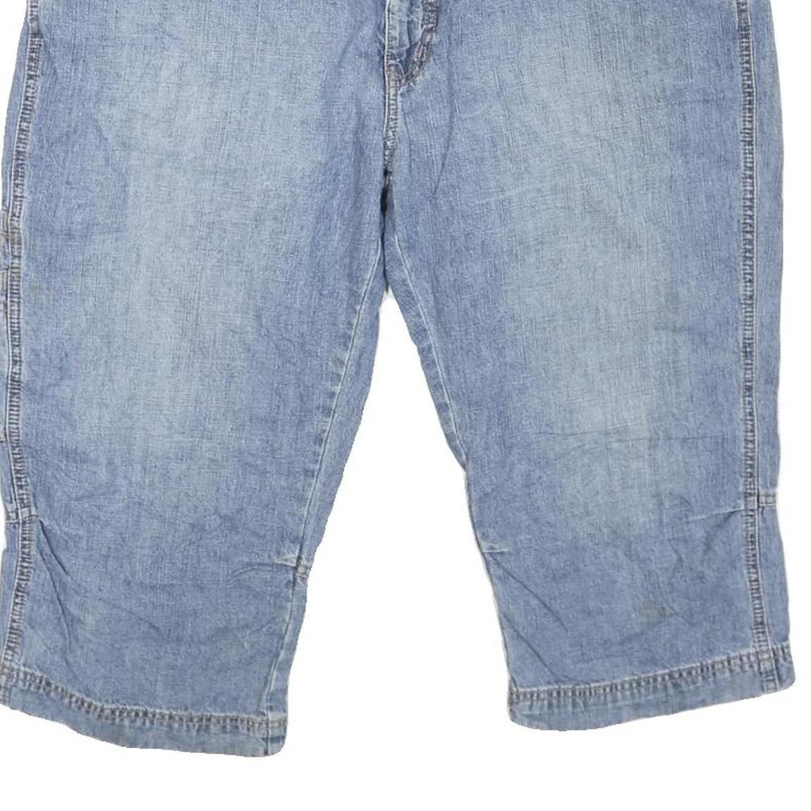 Mens Blue Casual Cotton Blend Shorts XL W42 Relaxed Fit Light Denim Style