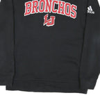ADIDAS Mens Black Broncos Crew Neck S Cotton Blend Sweatshirt Pullover