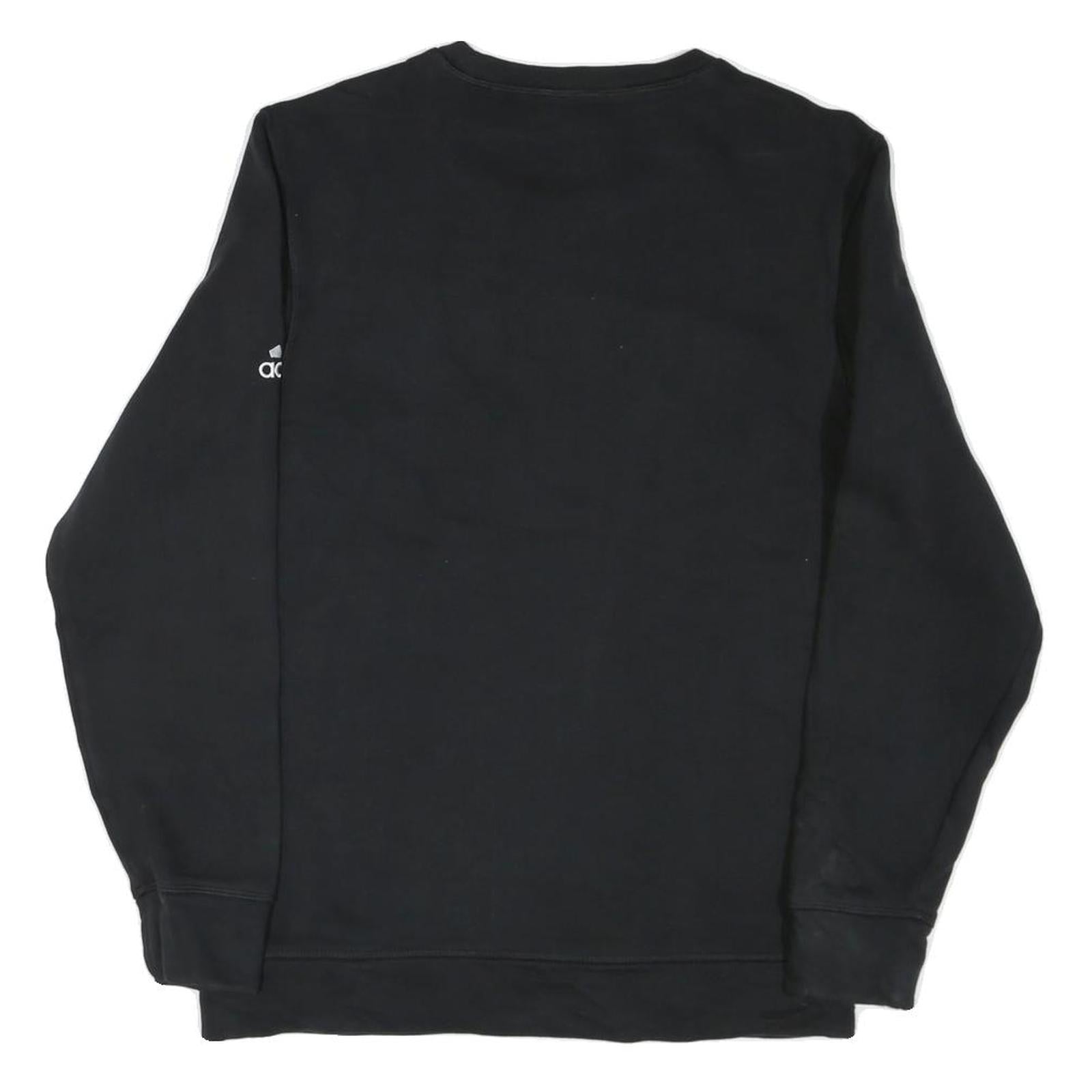 ADIDAS Mens Black Broncos Crew Neck S Cotton Blend Sweatshirt Pullover