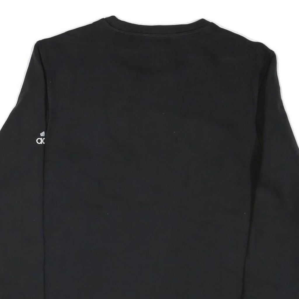 ADIDAS Mens Black Broncos Crew Neck S Cotton Blend Sweatshirt Pullover