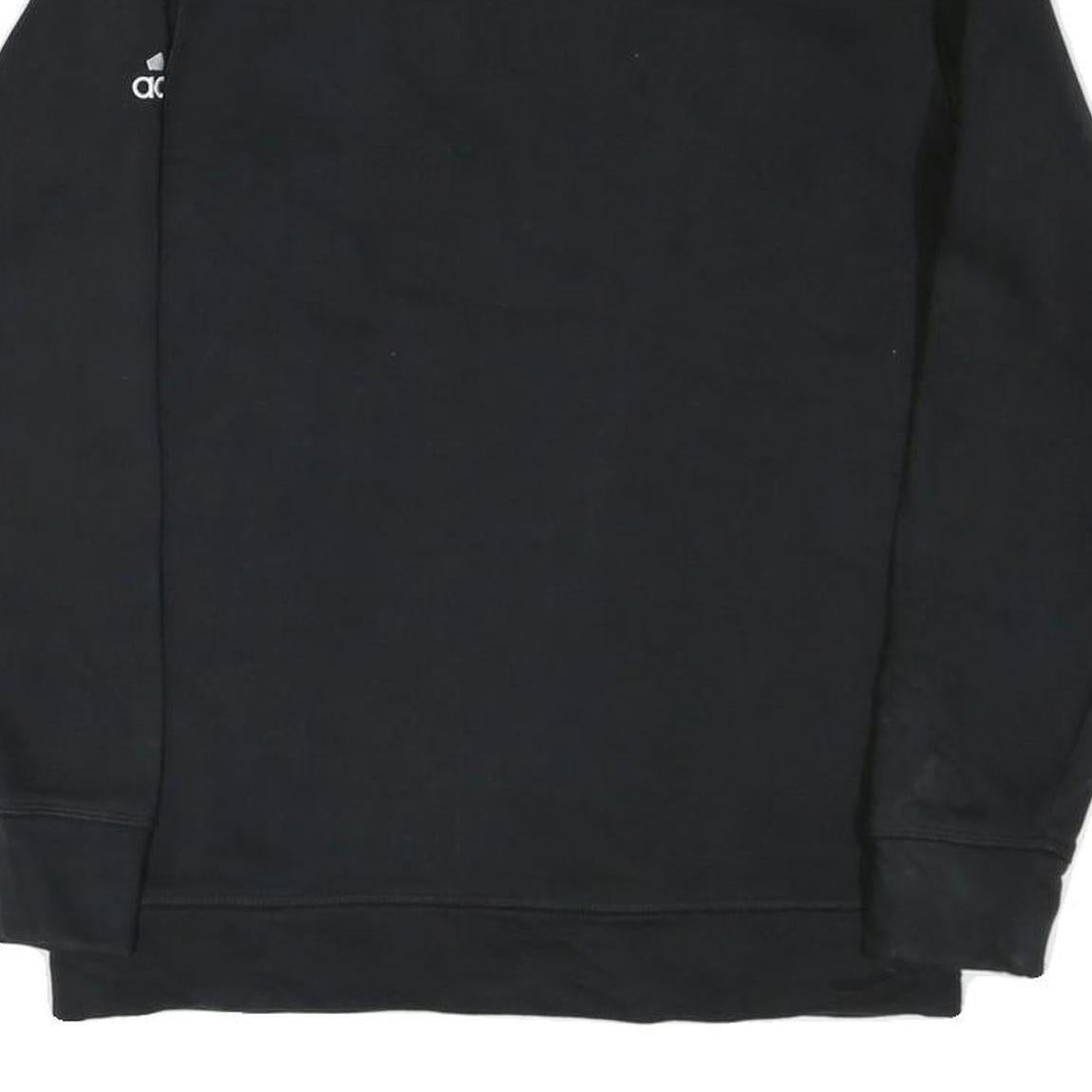 ADIDAS Mens Black Broncos Crew Neck S Cotton Blend Sweatshirt Pullover