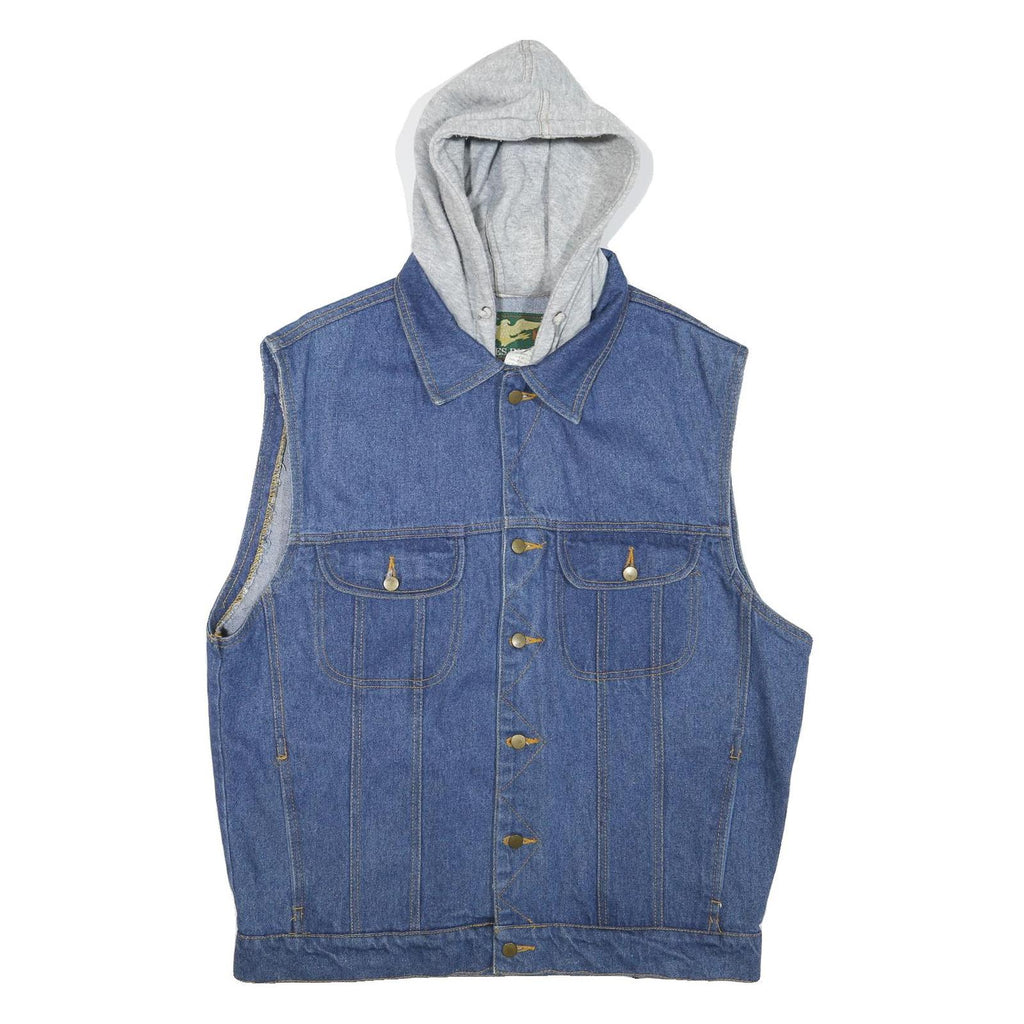 EAGLE RIDGE Mens Blue Denim Looney Tunes Jacket S Cotton Blend Button Closure