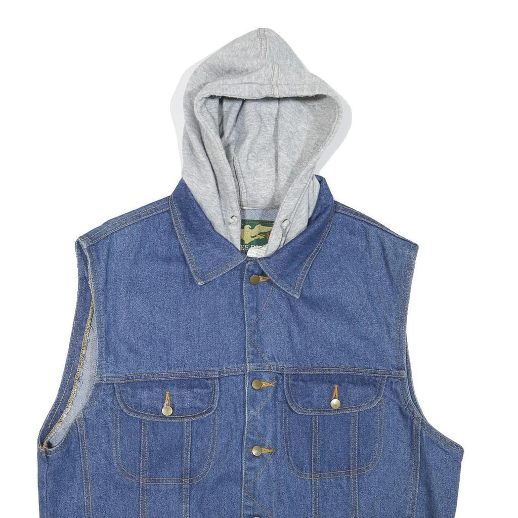 EAGLE RIDGE Mens Blue Denim Looney Tunes Jacket S Cotton Blend Button Closure