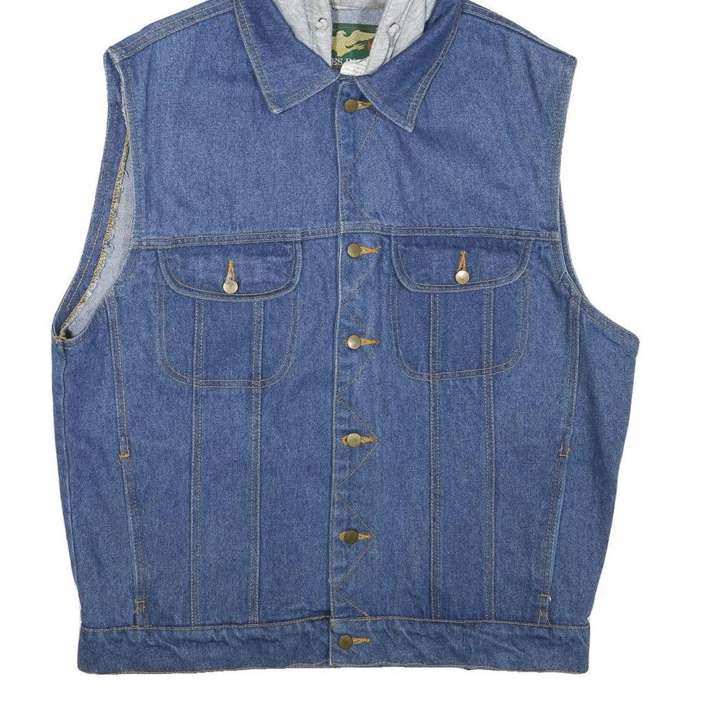 EAGLE RIDGE Mens Blue Denim Looney Tunes Jacket S Cotton Blend Button Closure