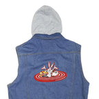 EAGLE RIDGE Mens Blue Denim Looney Tunes Jacket S Cotton Blend Button Closure