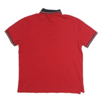 TOMMY HILFIGER Mens Red Polo Shirt L Short Sleeve Cotton Classic Fit