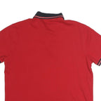 TOMMY HILFIGER Mens Red Polo Shirt L Short Sleeve Cotton Classic Fit