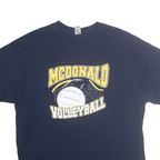 GILDAN Mens Navy Blue Volleyball Graphic T-Shirt XL Short Sleeve Crew Neck
