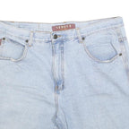 STREET Womens Shorts Blue Casual Denim XL W38 Cotton Blend Classic Fit
