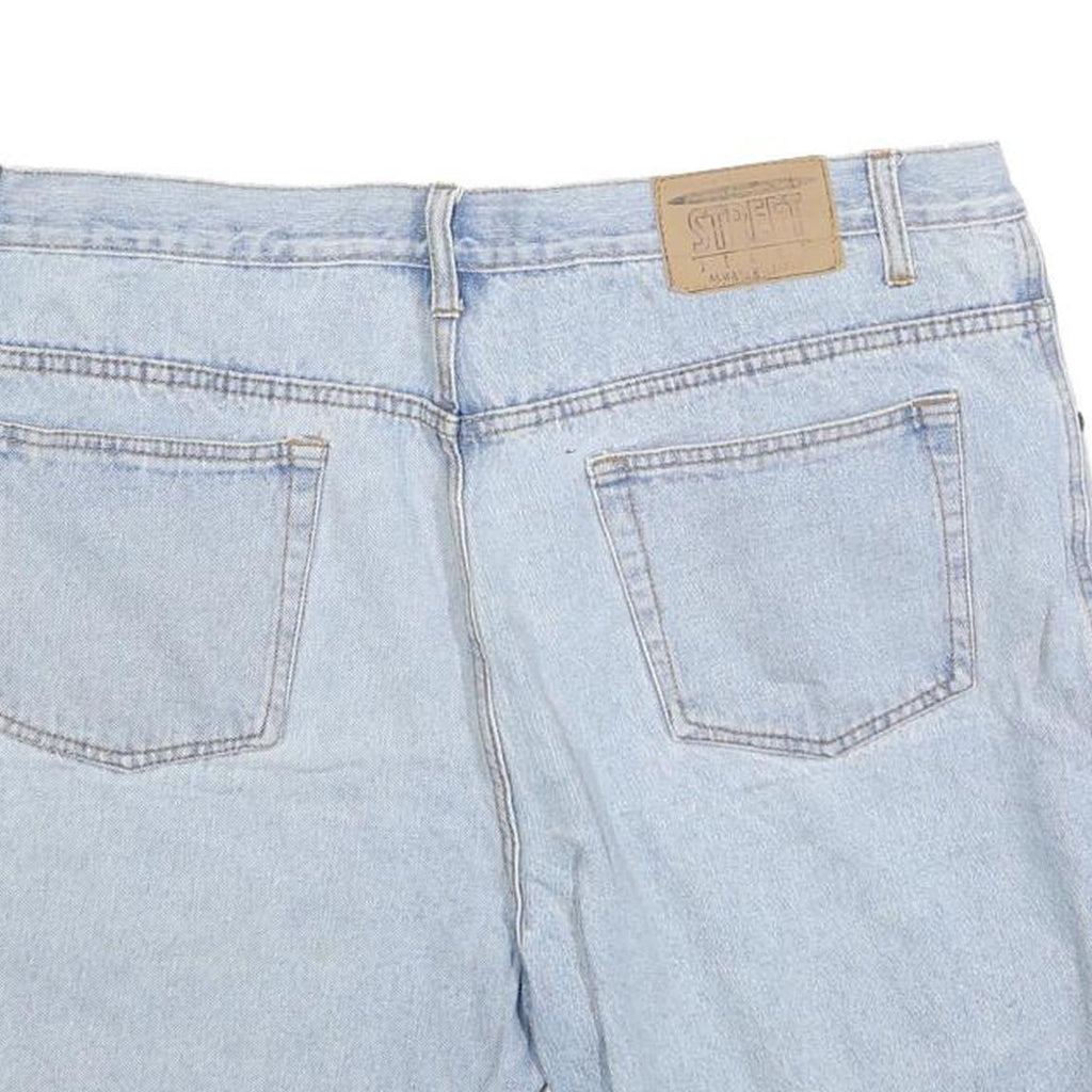 STREET Womens Shorts Blue Casual Denim XL W38 Cotton Blend Classic Fit