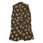 BETTY BARCLAY Womens Brown & Beige Floral Shirt Dress Polyester Blend Long