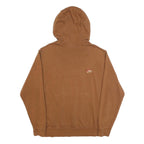 NIKE Mens Brown Hoodie M Cotton Blend Pullover Stylish Logos
