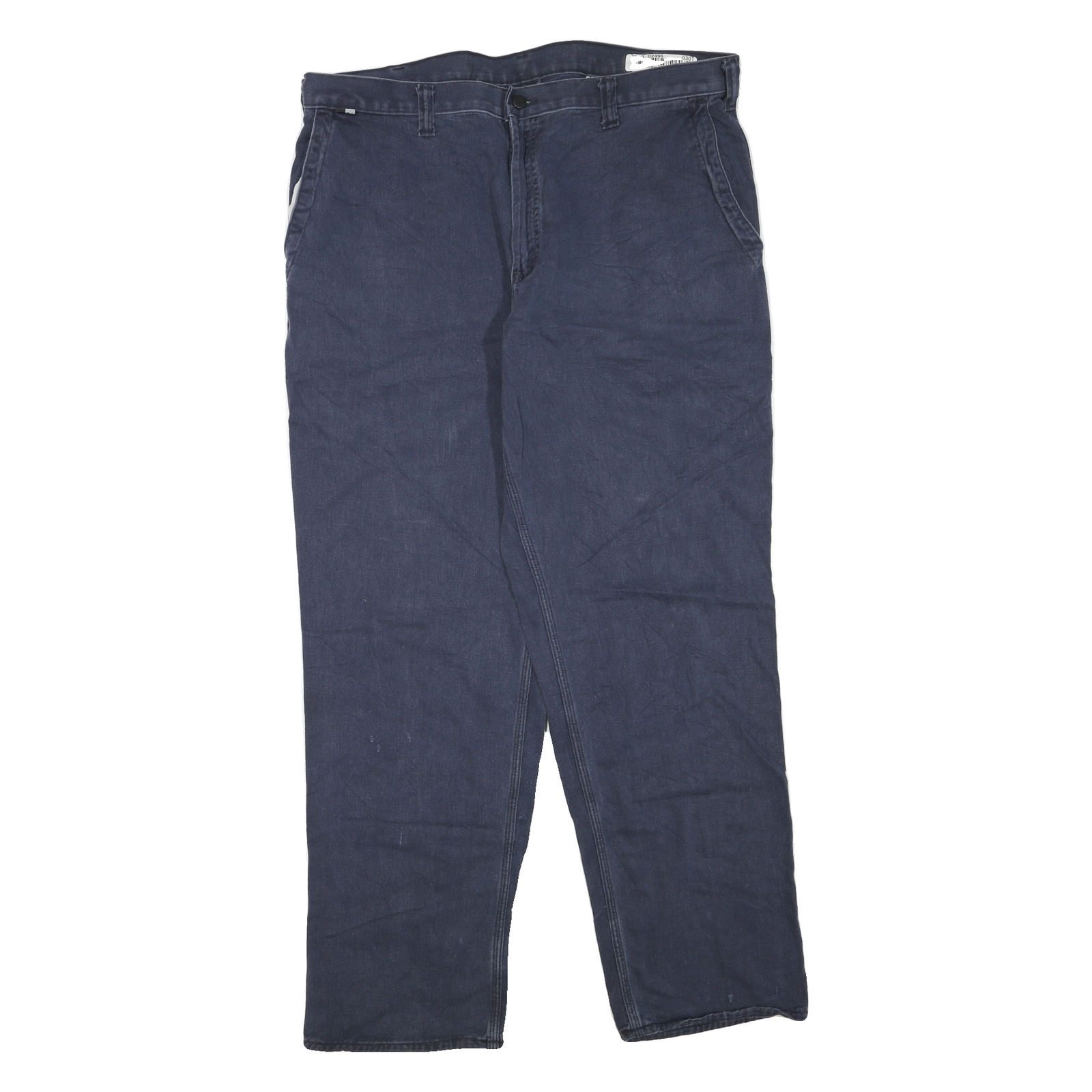 CARHARTT Mens Jeans Blue Regular Straight Denim W40 L33 Workwear Zip Closure