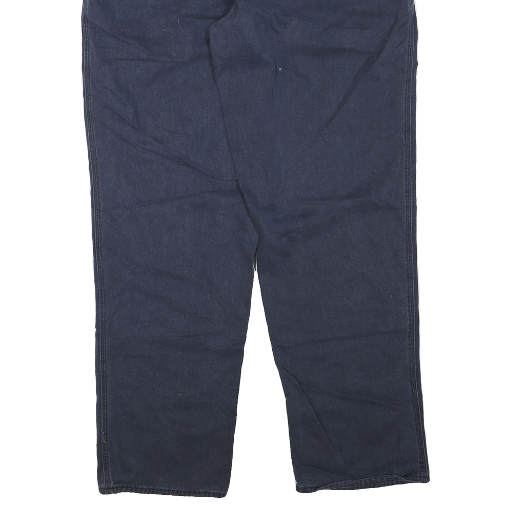 CARHARTT Mens Jeans Blue Regular Straight Denim W40 L33 Workwear Zip Closure