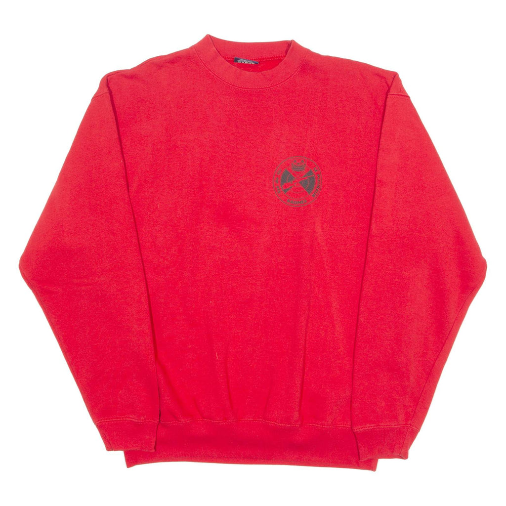 WHALE Rifle Shooting Mens Sweatshirt Red Crew Neck XL