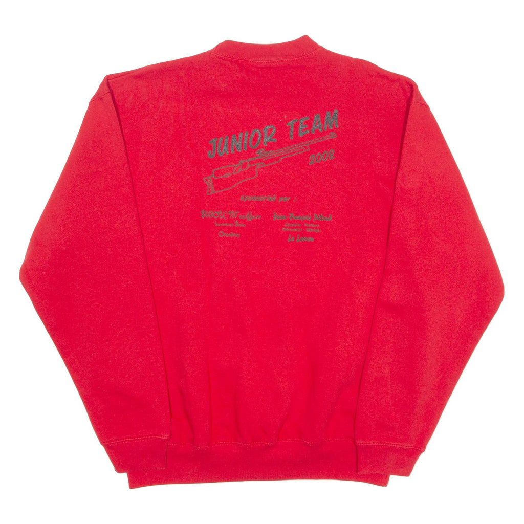 WHALE Rifle Shooting Mens Sweatshirt Red Crew Neck XL