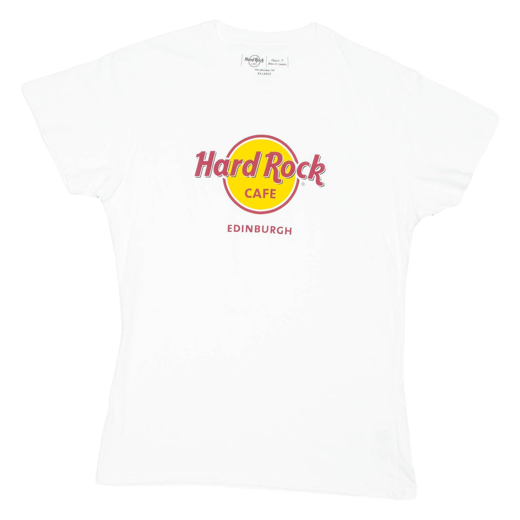 HARD ROCK CAFE Edinburgh Womens T-Shirt White 2XL