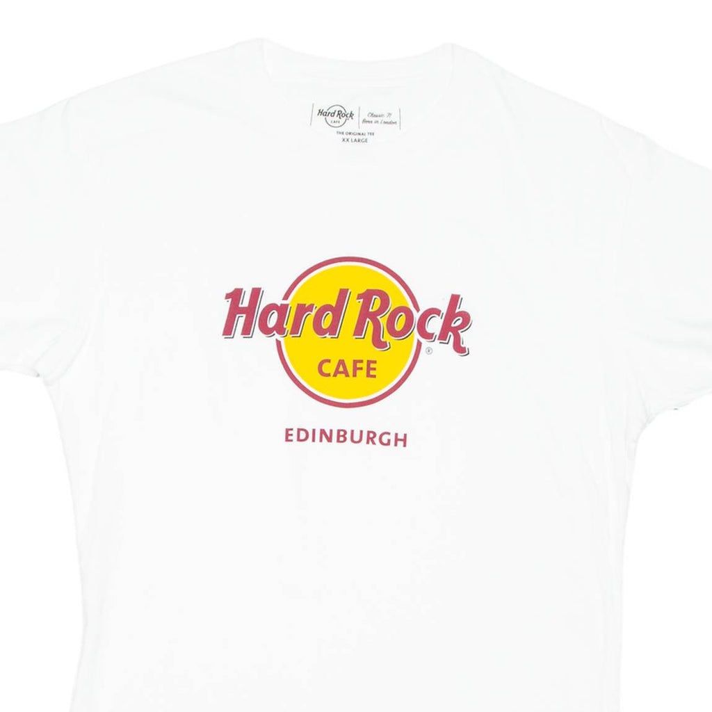 HARD ROCK CAFE Edinburgh Womens T-Shirt White 2XL