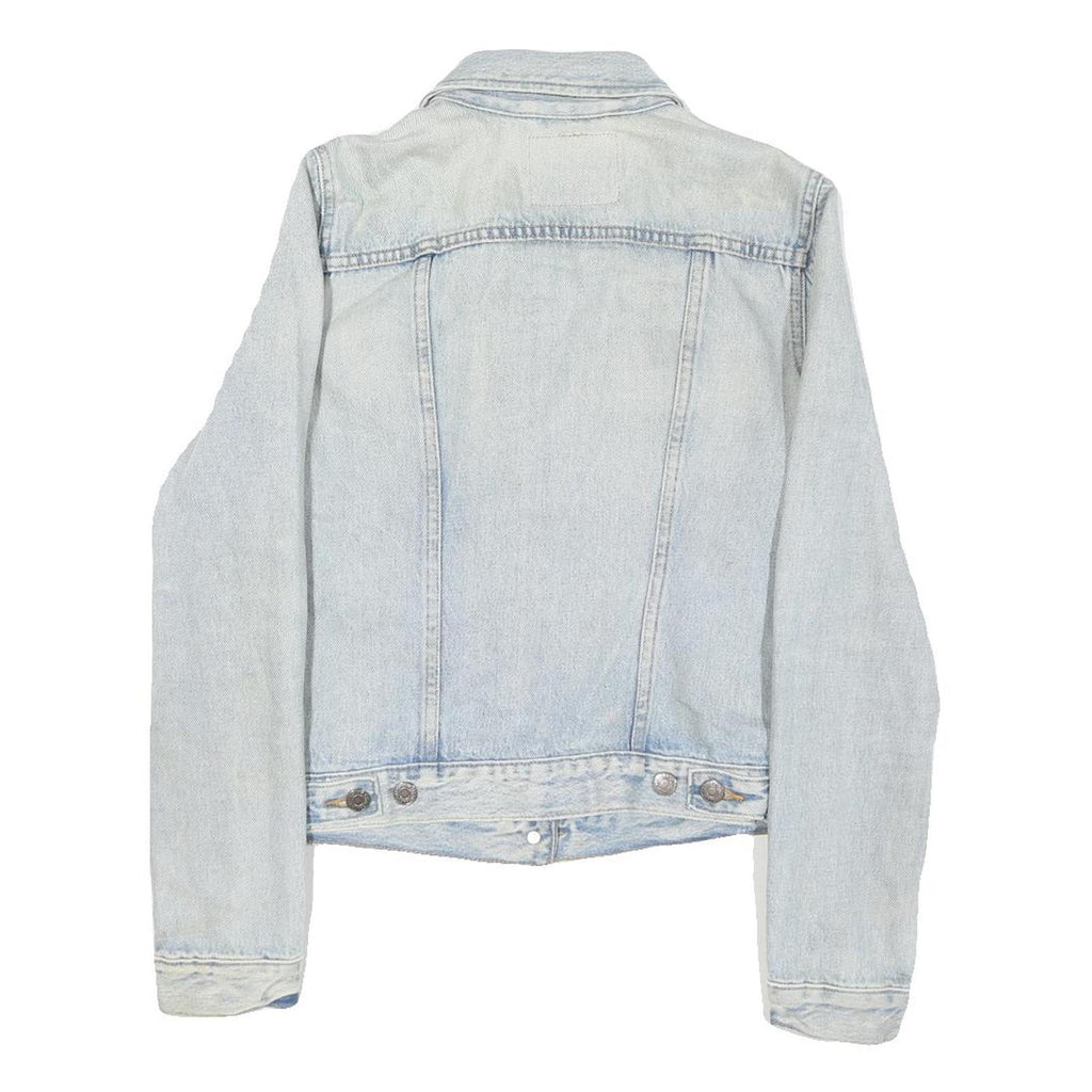 LEVI'S Womens Light Blue Denim Jacket S Cotton Blend Button Closure Classic Fit