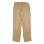 DICKIES Mens Slim Beige Jeans Denim W32 L30 Workwear Utility Zip Closure