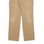 DICKIES Mens Slim Beige Jeans Denim W32 L30 Workwear Utility Zip Closure