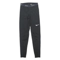 NIKE Womens Leggings Black Slim Tapered XS W22 L27 Sportswear Logo Drawstring