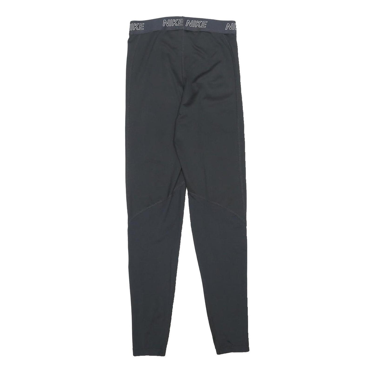NIKE Womens Leggings Black Slim Tapered XS W22 L27 Sportswear Logo Drawstring